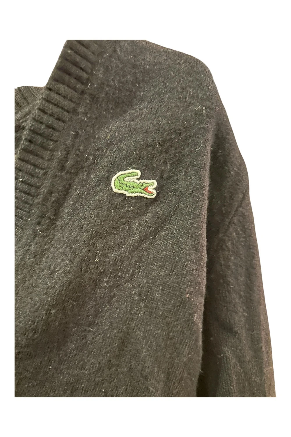 Cardigans noir Lacoste taille M – photo 2